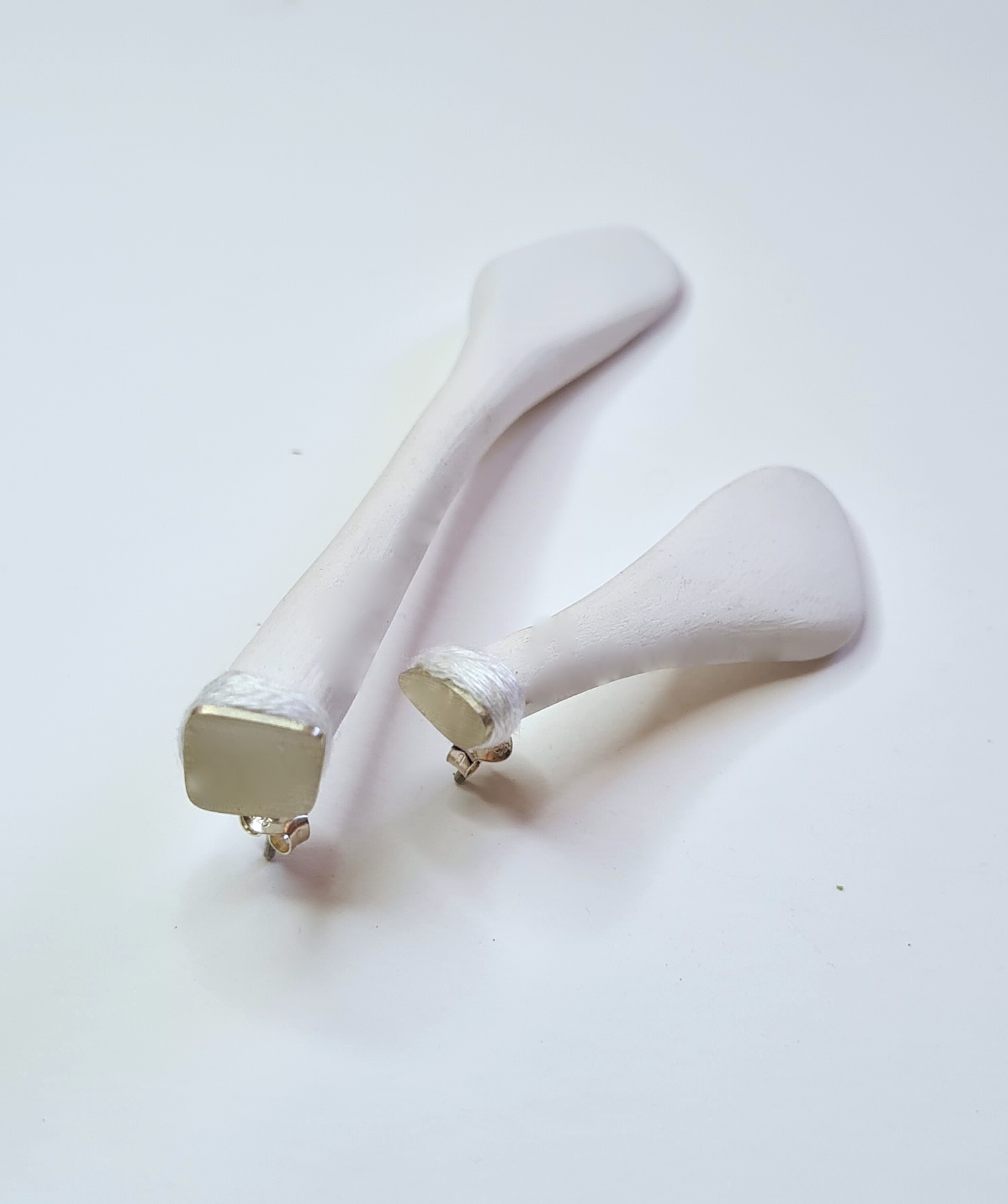LIARA earrings in Argentium Silver + Porcelain